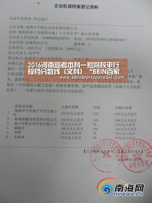2016河南高考本科一批院校平行投档分数线（文科）“BBIN